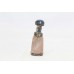 Antique Snuff Perfume Bottle quartz Sterling Silver lapis lazuli stone cap A 249